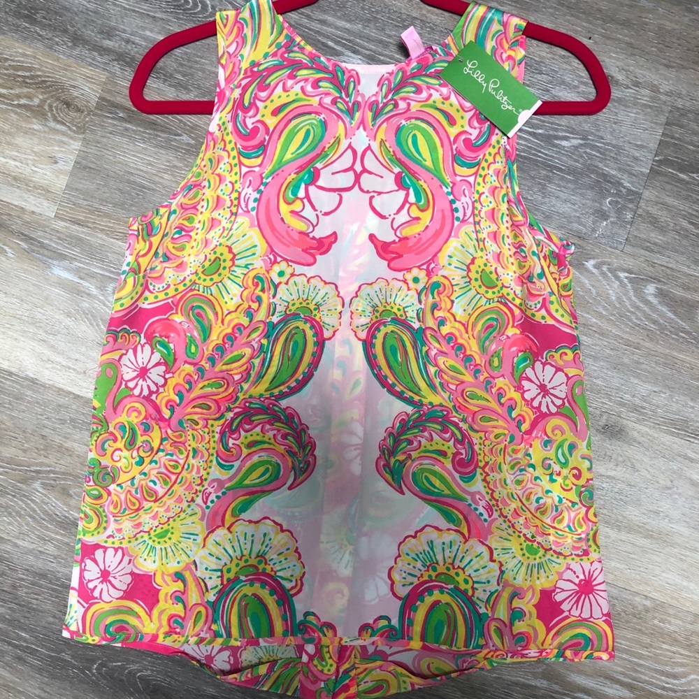 Lilly Pulitzer Iona Shell silk top